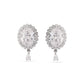 Oval Diamond Drop Earrings