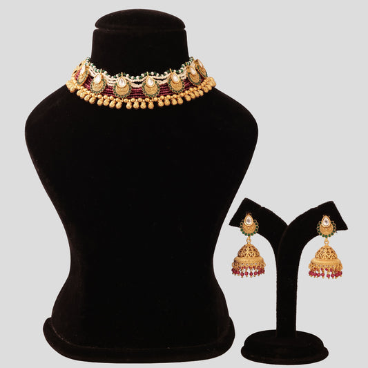 Ruby Polki Chokar Necklace