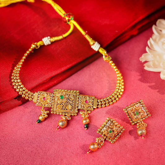 Square Sleek Chokar Necklace