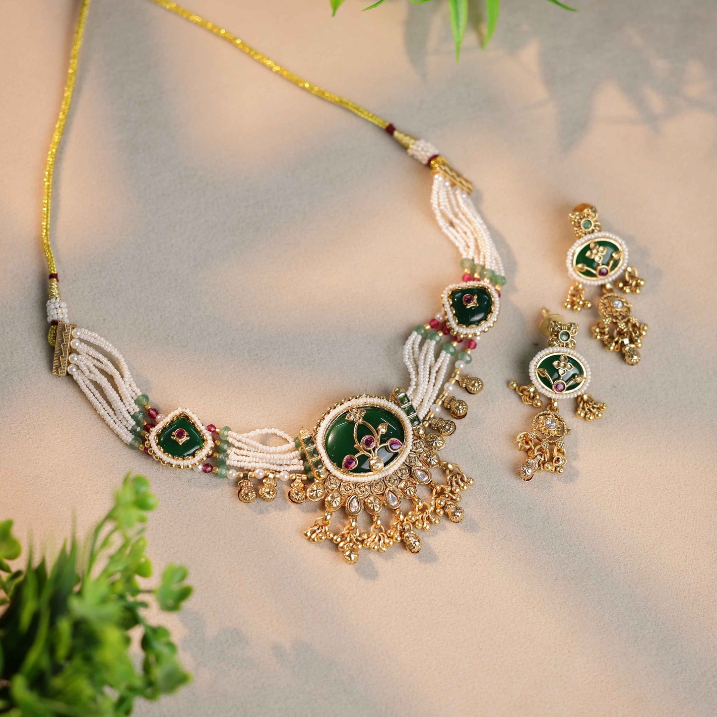 Emerald Chokar Necklace