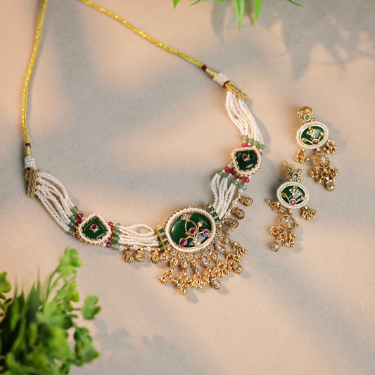 Emerald Chokar Necklace
