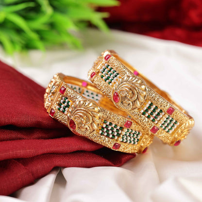 Jaipur Moti Meena Kada Pair