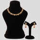 Floral Polki Stone Shell Necklace