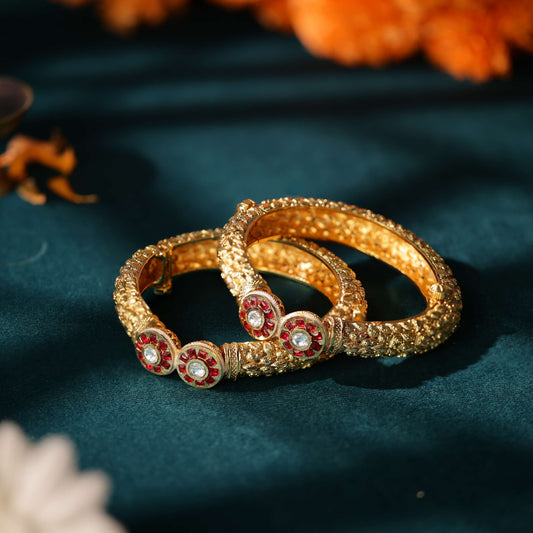 Bridal Rajwada Dholak Edge Kada Pair