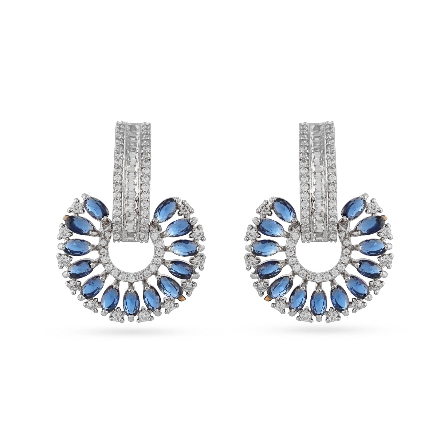 Semi Hoop Latkan Earrings