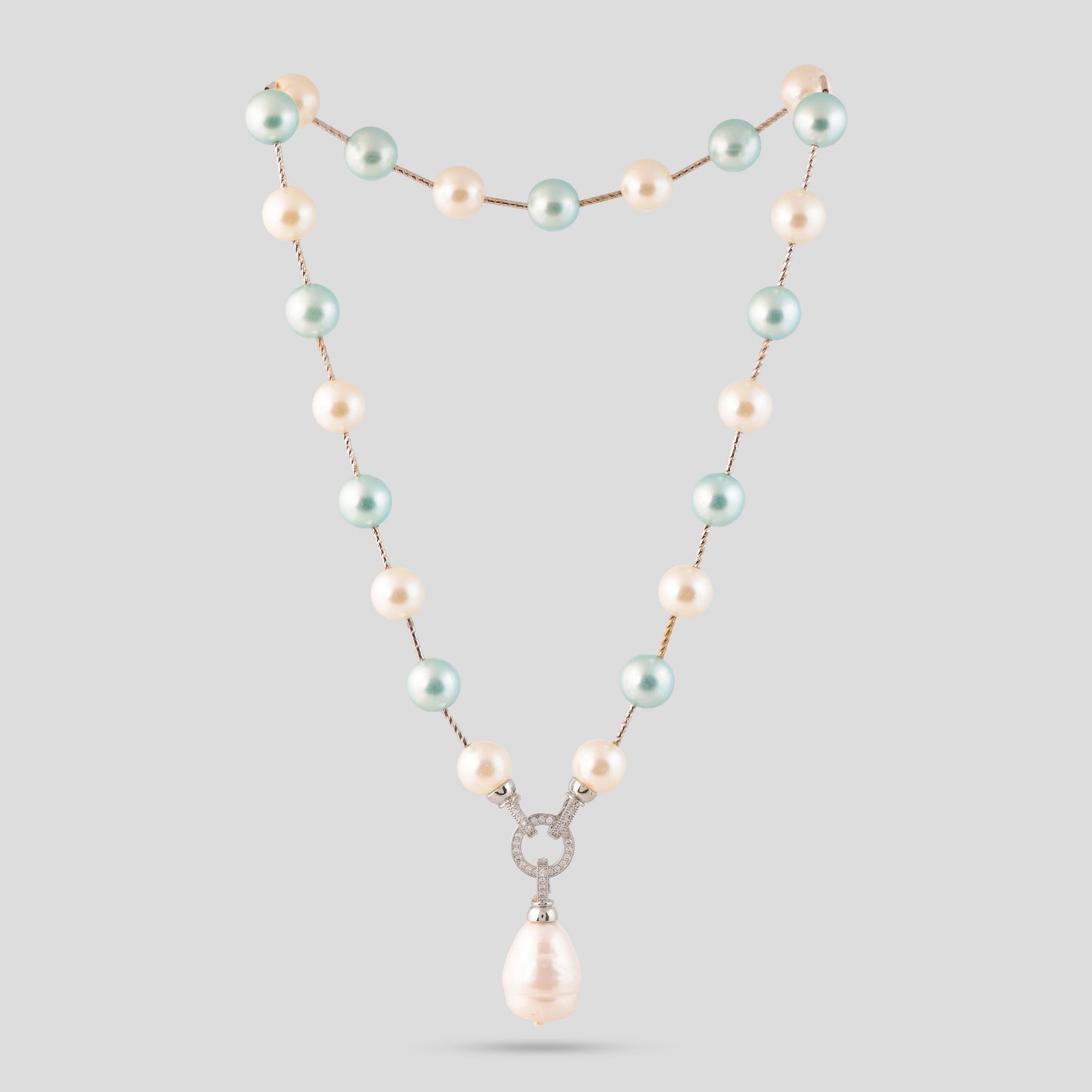 Multi Colour Pearl Strand Necklace