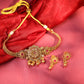 Bridal Bloom Choker in Dull Gold with Beads