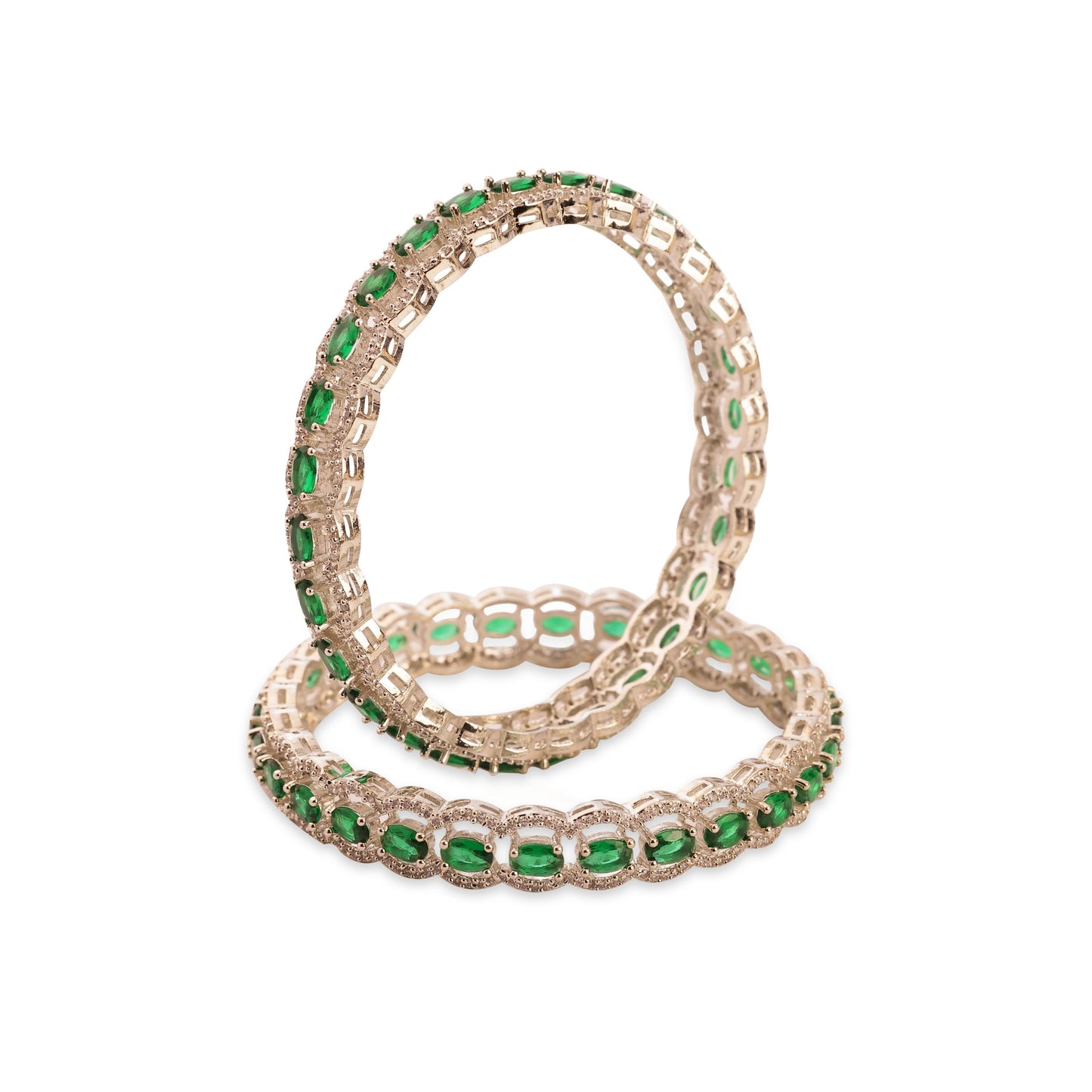 Ruby Diamond Silever Bangles