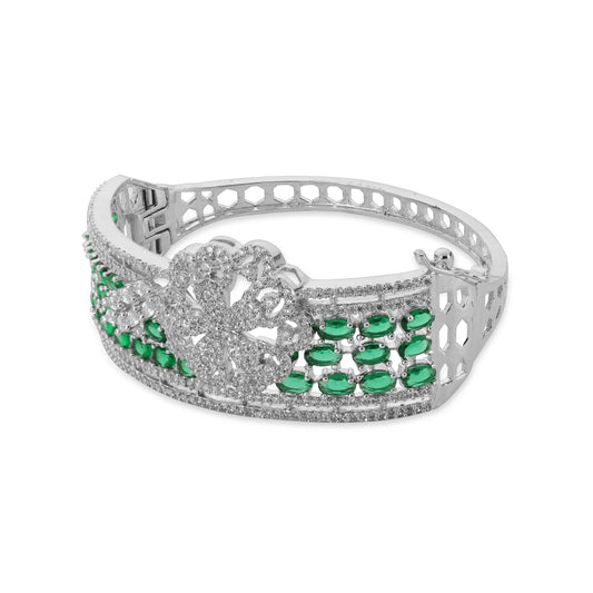 Oversized Flower Brooch with Gem Accents