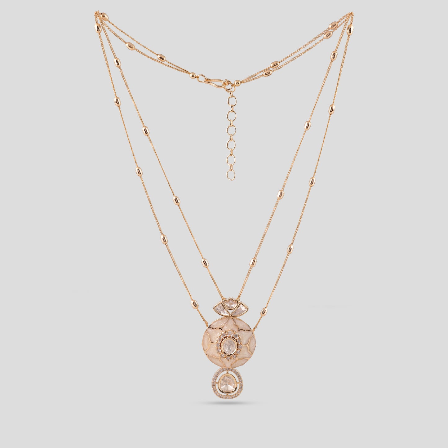 Double String Mother Of Pearl Pendant Set