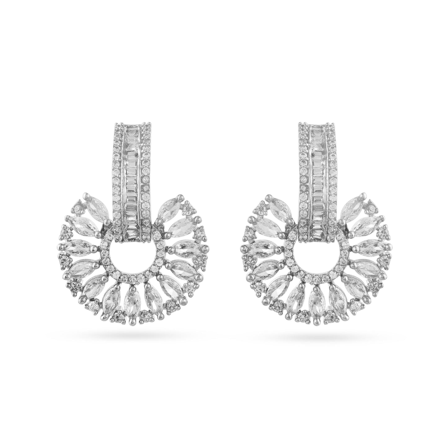 Semi Hoop Latkan Earrings
