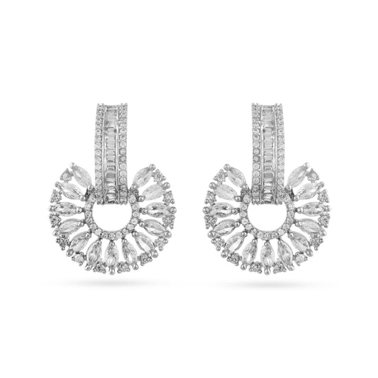 Semi Hoop Latkan Earrings