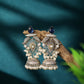 Oxidised Kashmiri Artistry Jhumka