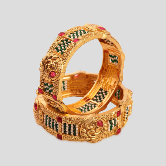 Jaipur Moti Meena Kada Pair