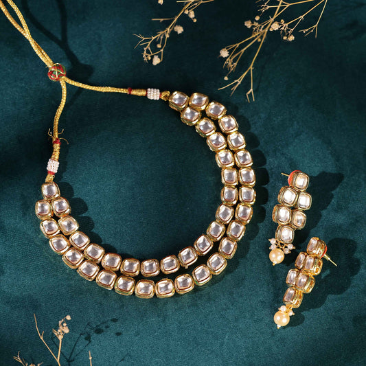 Heritage Kundan Dual String Necklace