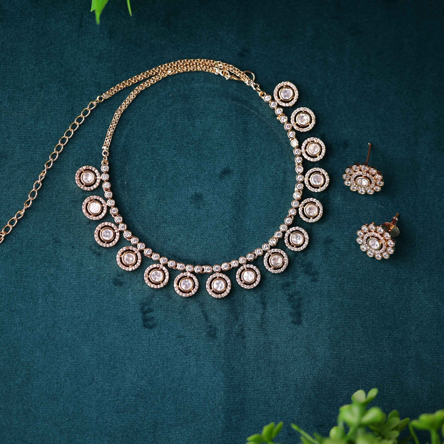 Moissanite Polki Necklace