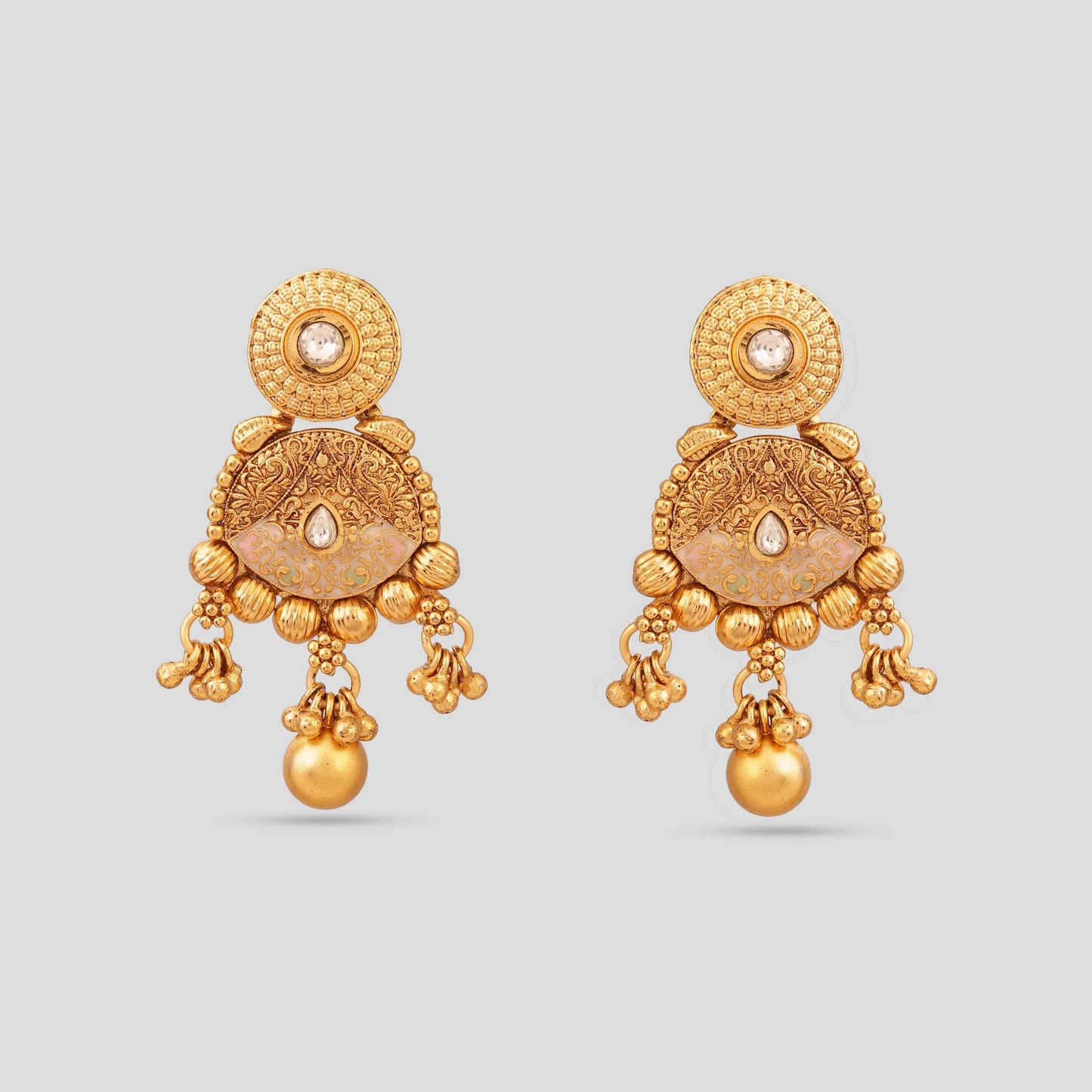 Kundan Polki Temple set