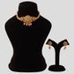 Bridal Bloom Choker in Dull Gold with Beads