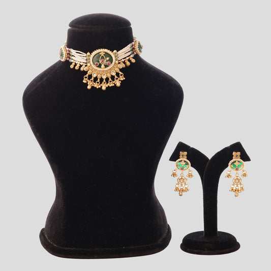 Emerald Chokar Necklace