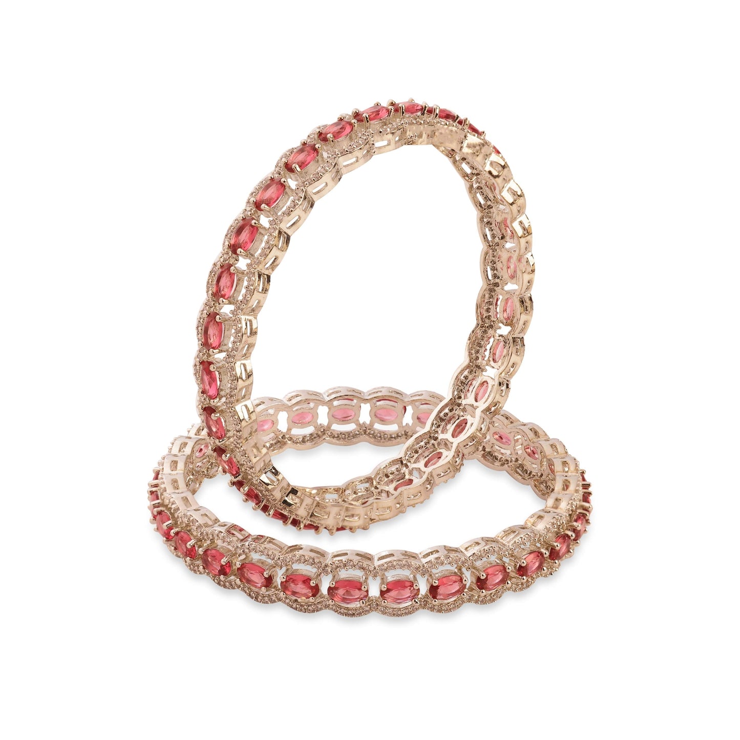 Ruby Diamond Silever Bangles
