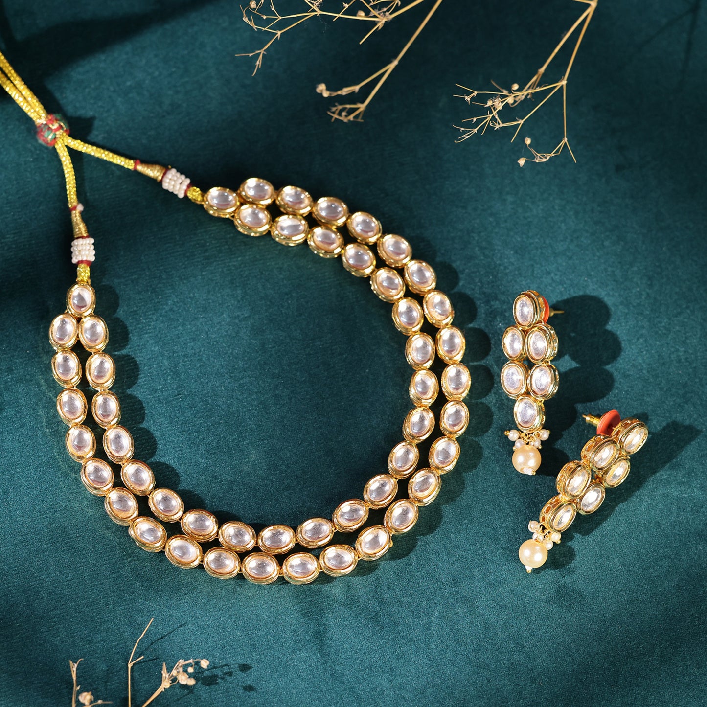 Heritage Kundan Dual String Necklace