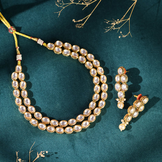 Heritage Kundan Dual String Necklace