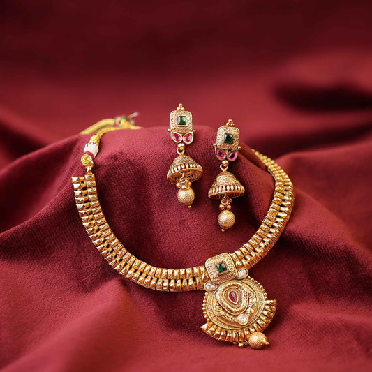 Structured Square Pendant with Dual Gem Frame