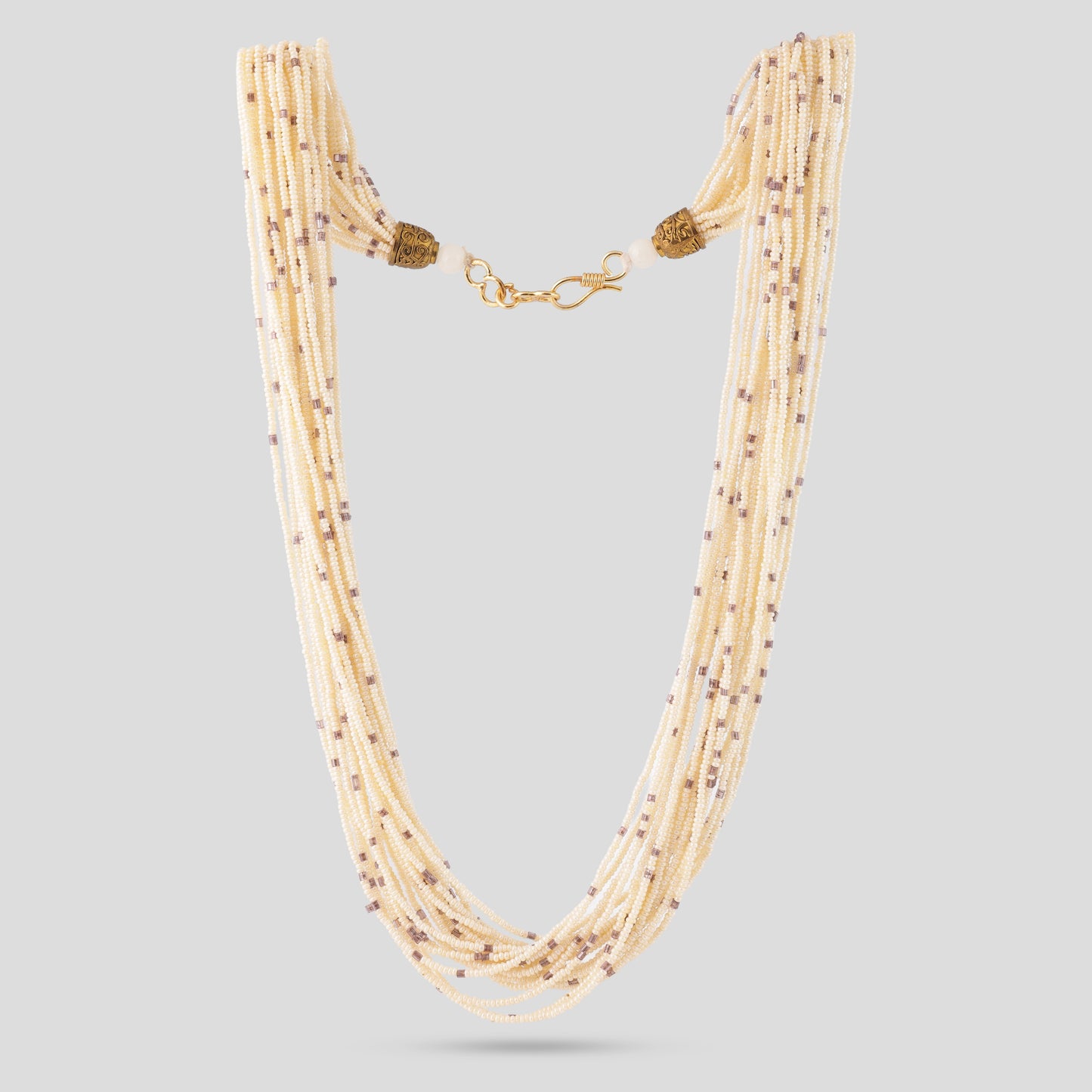 Off-White Multilayer String Necklace