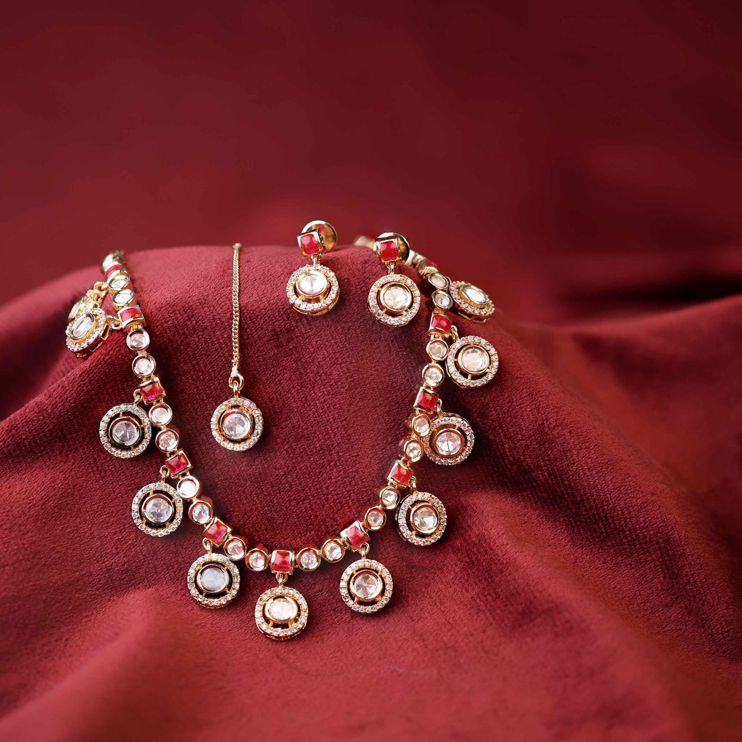 Moissanite Polki Necklace