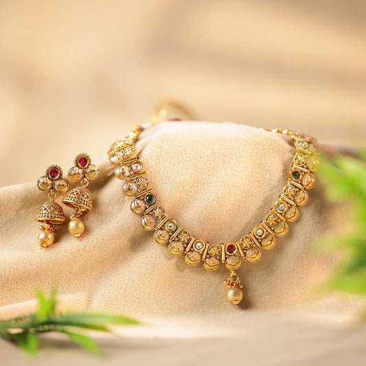 Heritage Polki & Coloured Stone Necklace