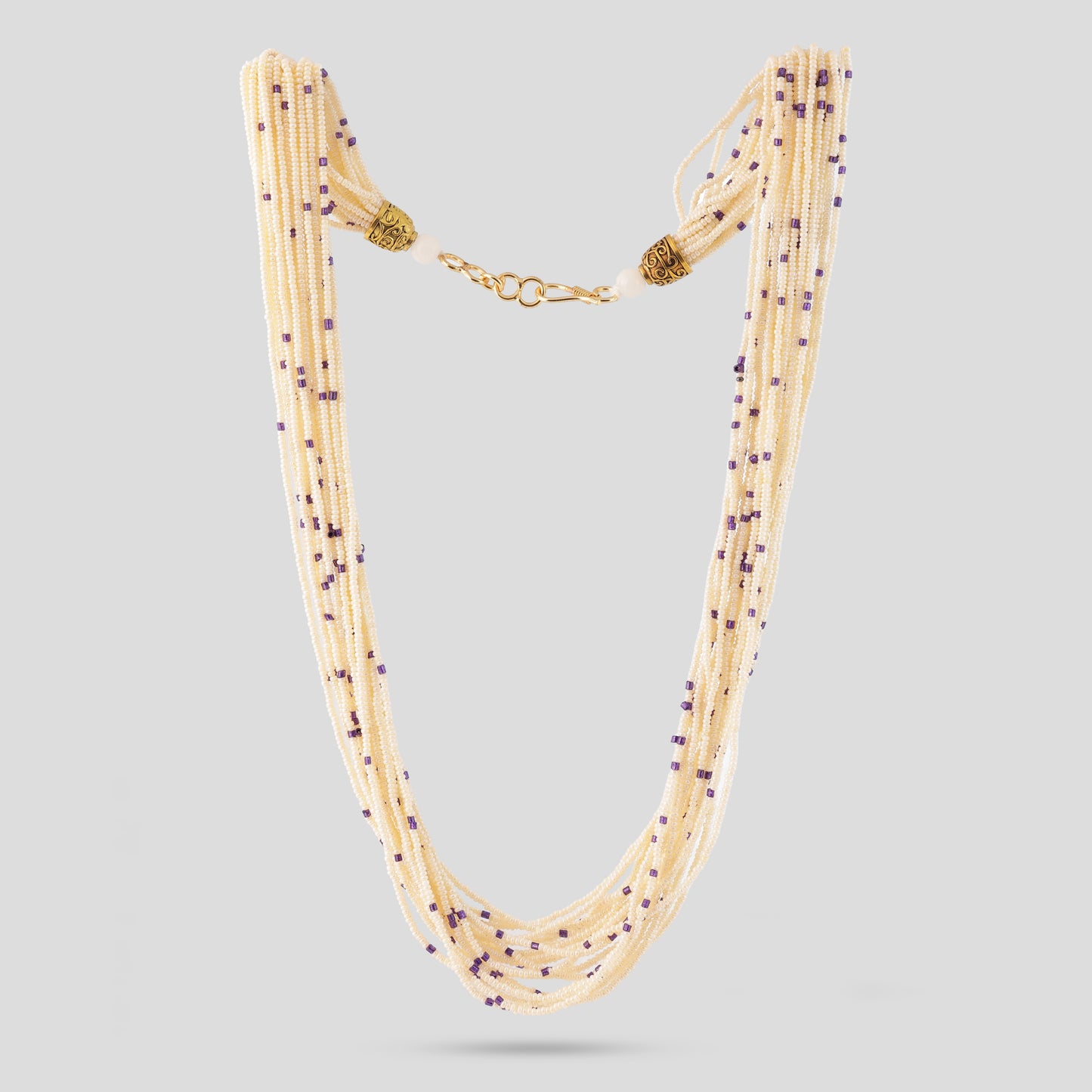 Off-White Multilayer String Necklace