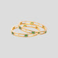 Diamond and Emerald Gold Bangles