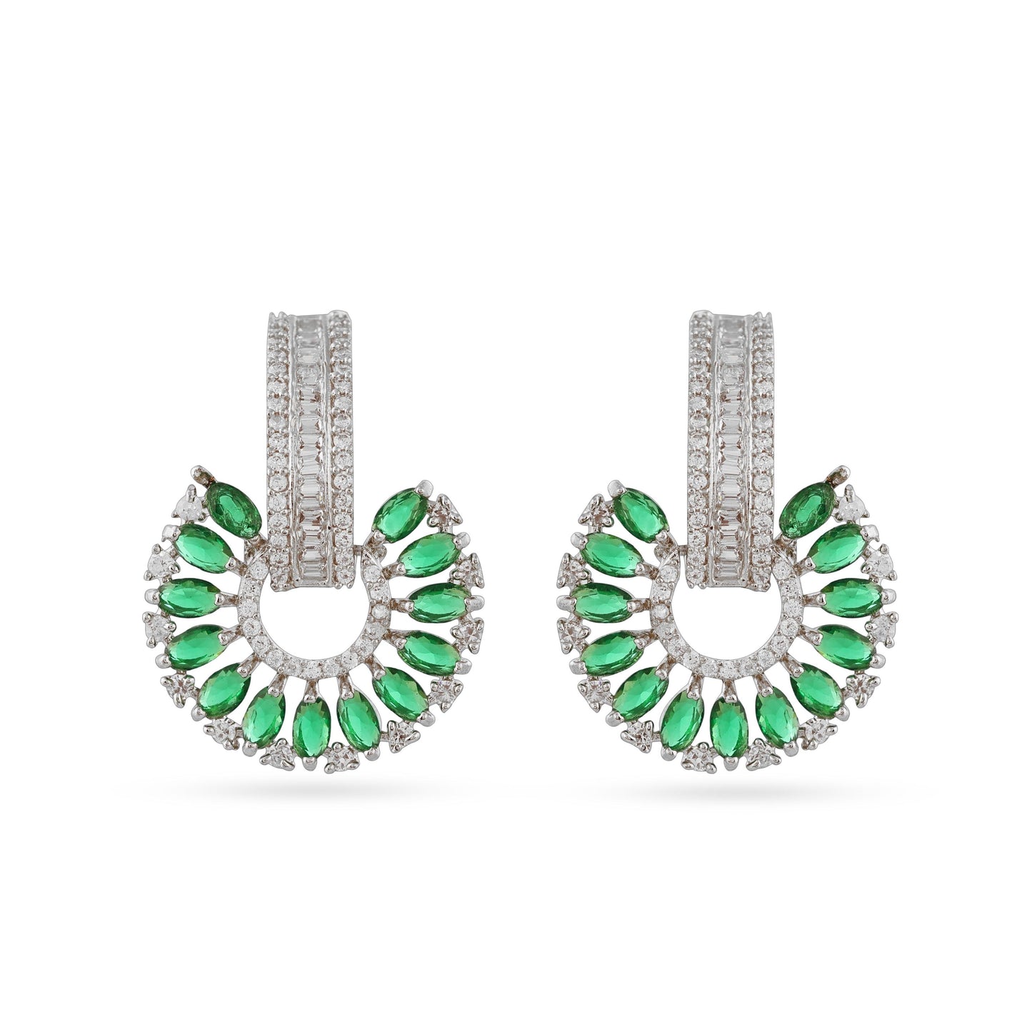 Semi Hoop Latkan Earrings