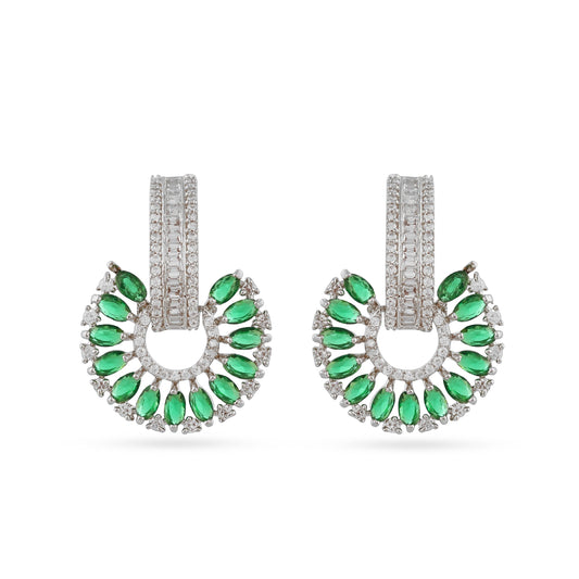 Semi Hoop Latkan Earrings