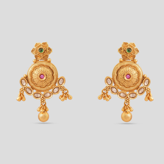 Enamel Polki Heritage Temple Set