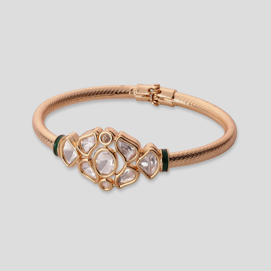 Minimal Kundan Brooch Kada