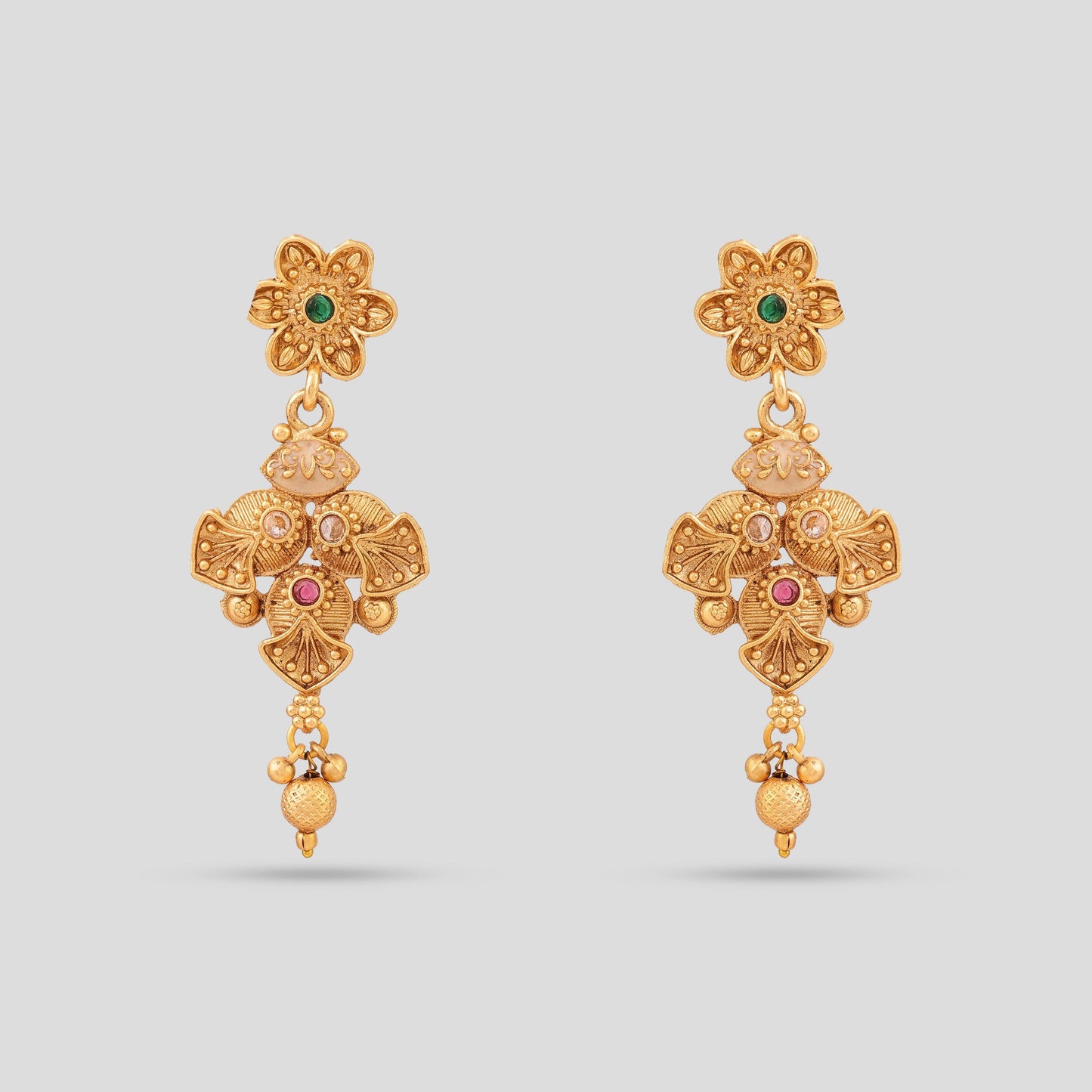 Sun Motif Temple Set Necklace