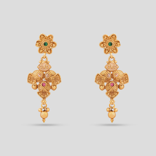 Sun Motif Temple Set Necklace