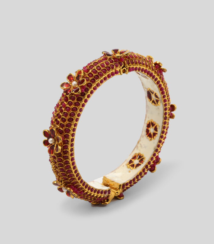 Crimson Petal Heritage Bangle