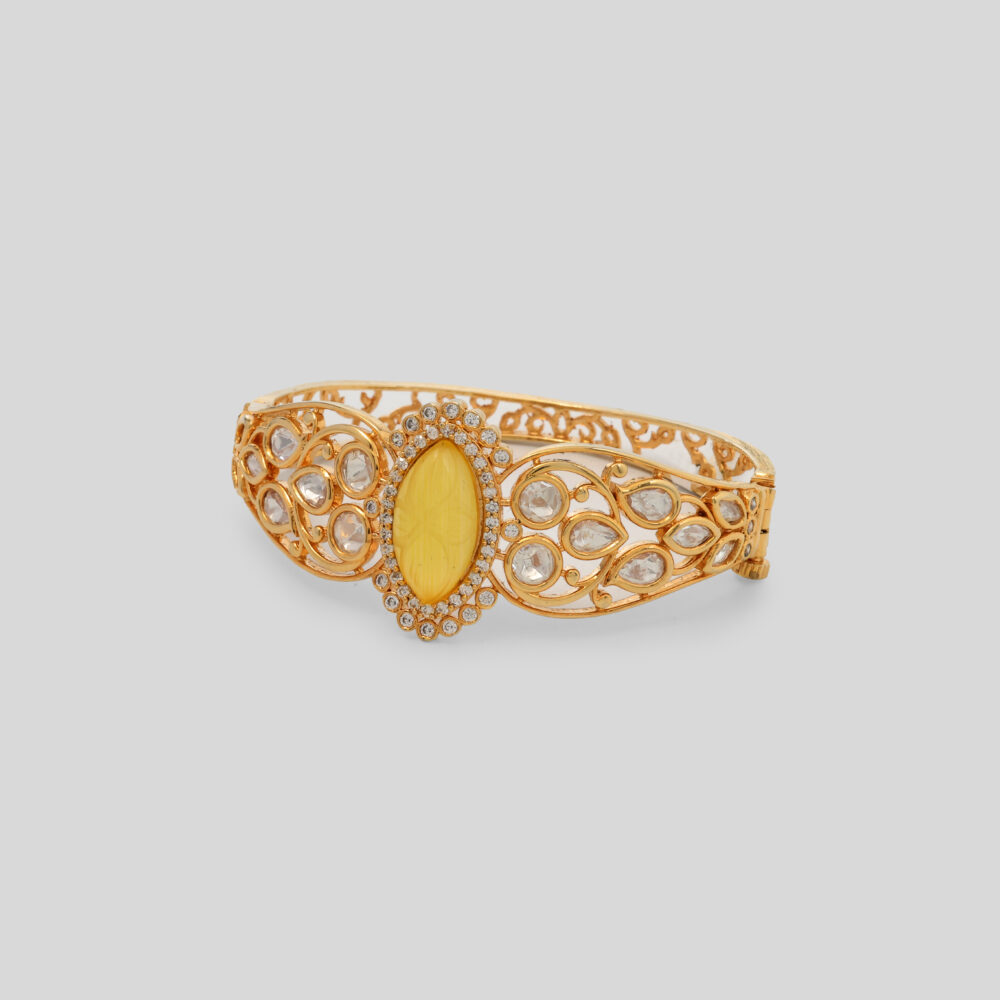 Gilded Gamboge Kundan Bracelet