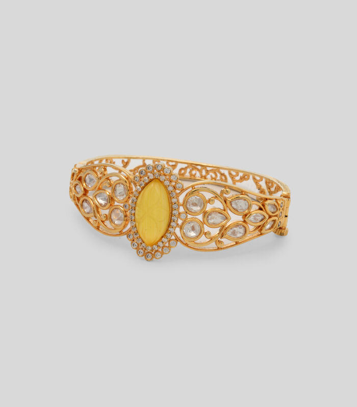 Gilded Gamboge Kundan Bracelet