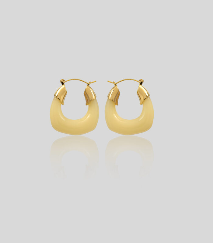 Lumina Ivory Arc Hoops
