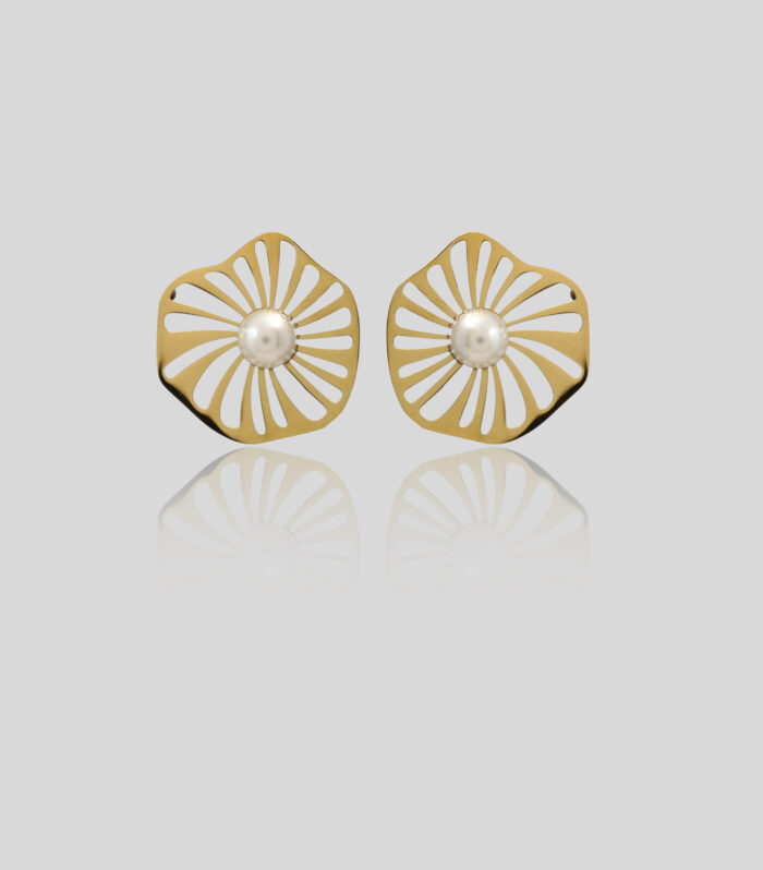 Golden Ray Pearlescent Bloom Studs