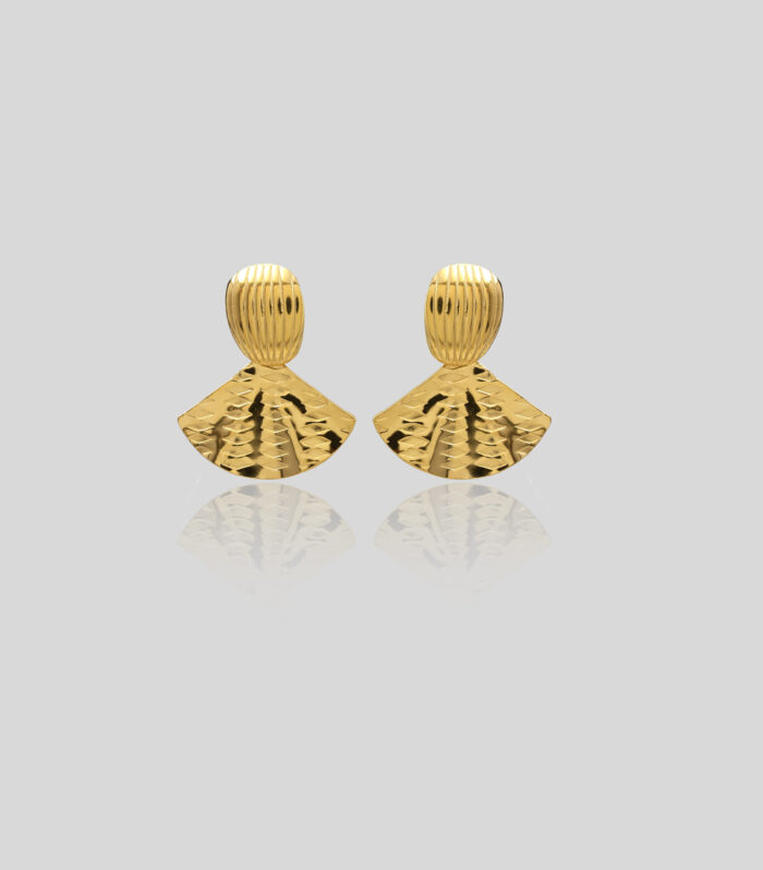 Golden Fan Echo Studs
