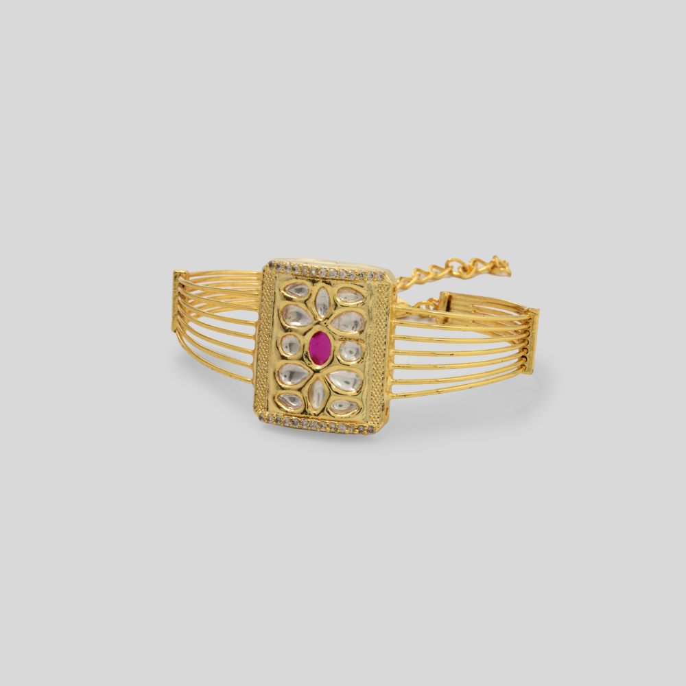 Quadrate Bloom Kundan Bracelet