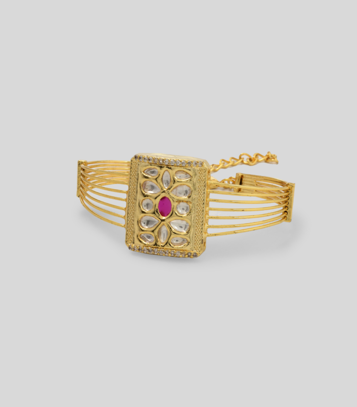 Quadrate Bloom Kundan Bracelet
