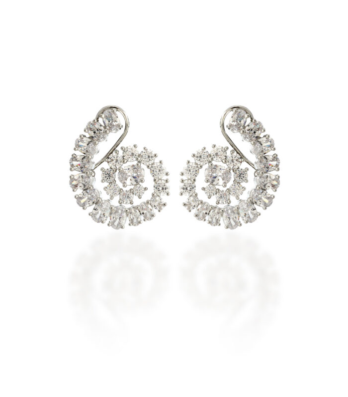 Spiral Cloudy Bloom Studs