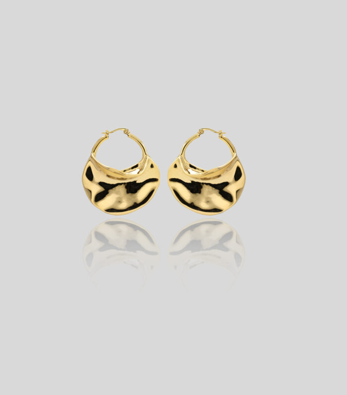 Molten Sun Crescent Hoops